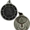 Pentagram talisman silver color