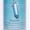 Strength pillar candle with Turquoise pendant