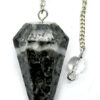 6-sided Black Coral pendulum