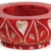 Red Stone Tealight or Cone Incense Burner