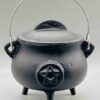 5.5″ Pentagram cast iron cauldron w/ lid