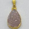 Amethyst Teardrop gold plated pendant