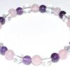 6mm Amethyst, Rose Quartz & Quartz bracelet