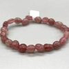 Strawberry Quartz nugget bracelet