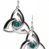 Triquetra chrysocolla earrings